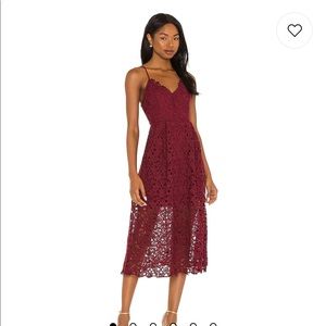 ASTR the Label Midi Dress in Wine